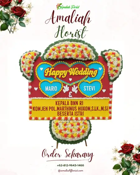 Papan Bunga Pernikahan Gandul